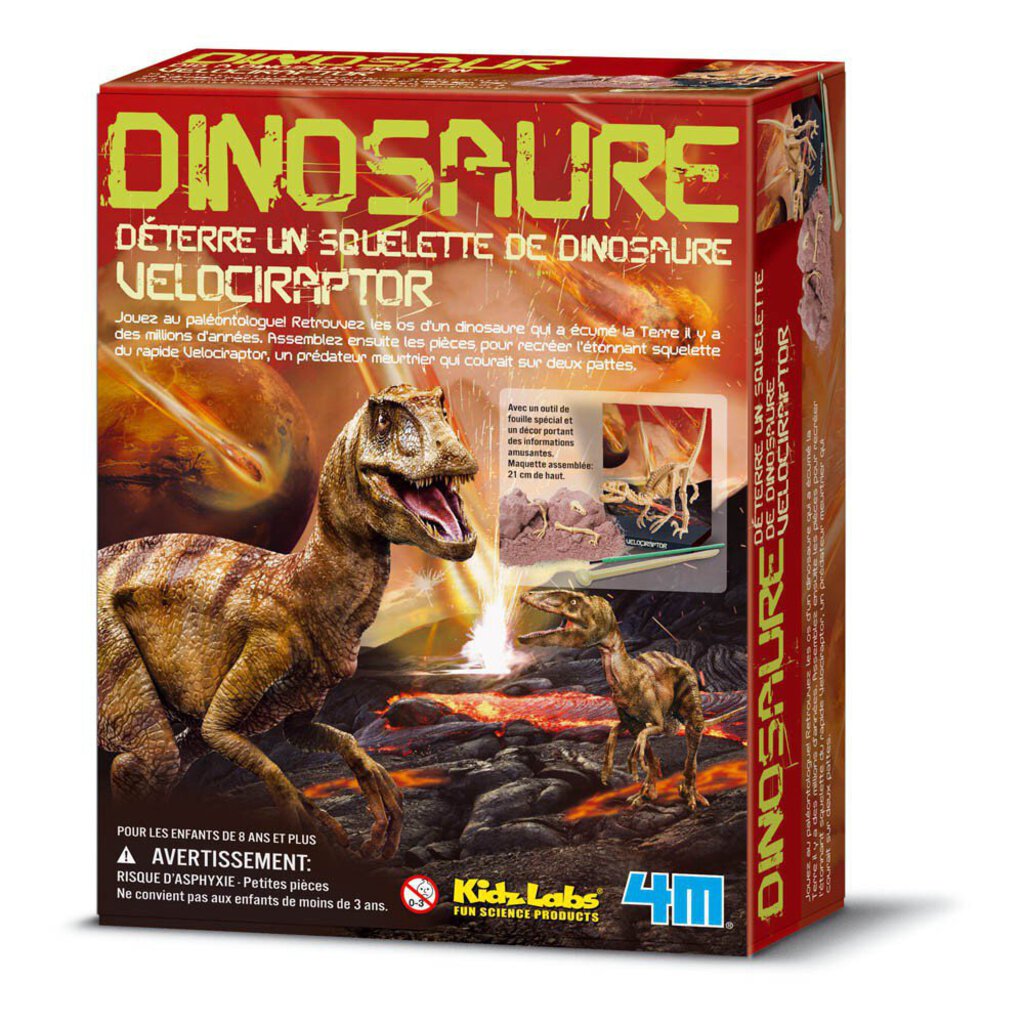 Kit de fouille de dinosaure Velociraptor